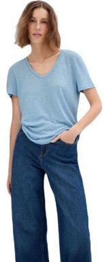 GAP LINEN BLEND Dámske tričko, svetlomodrá, veľkosť