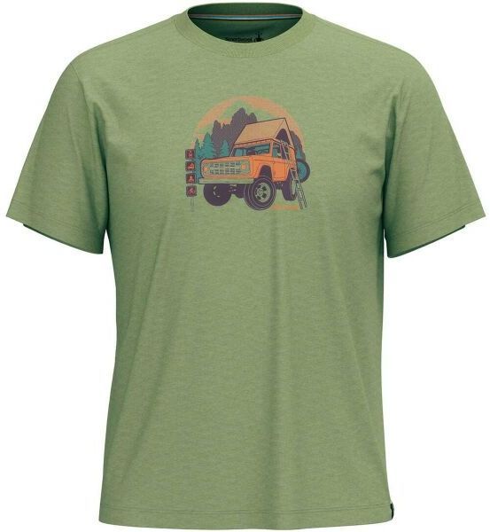 Smartwool LONG WEEKEND SHORT SLEEVE GRAPHIC TEE Pánske tričko, zelená, veľkosť