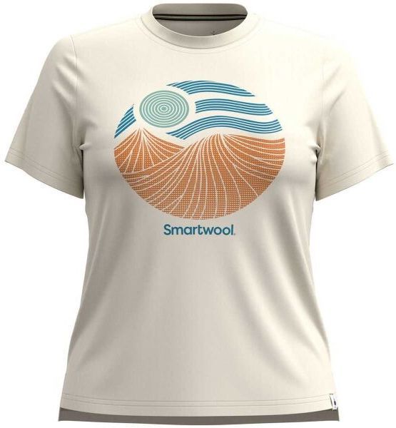Smartwool W HORIZON VIEW GRAPHIC SHORT SLEEVE Dámske tričko, béžová, veľkosť