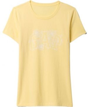 GAP CLASSIC Dámske tričko, žltá, veľkosť