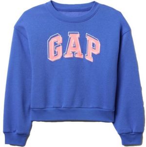GAP LOGO WEDGE CREW Dievčenská mikina, modrá, veľkosť