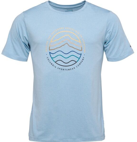 Columbia KWICK HIKE GRAPHIC SS TEE Pánske tričko, svetlomodrá, veľkosť