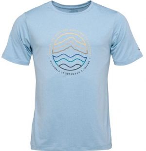 Columbia KWICK HIKE GRAPHIC SS TEE Pánske tričko, svetlomodrá, veľkosť
