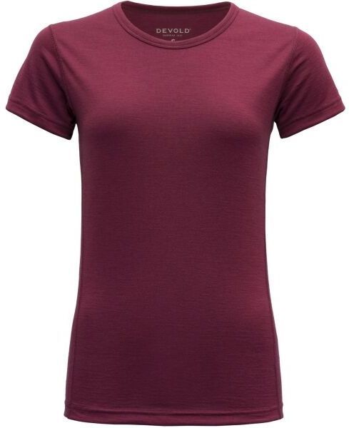Devold BREEZE MERINO 150 T-SHIRT Dámske tričko, vínová, veľkosť