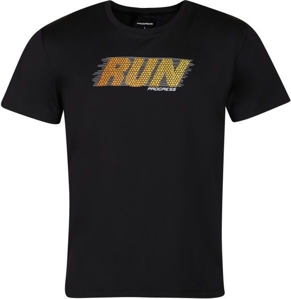 PROGRESS DEPORTE RUN Pánske športové tričko, čierna, veľkosť