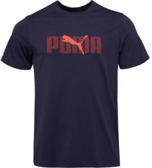 Puma ESSENTIALS LOGO LAB TEE Pánske tričko, tmavo modrá, veľkosť