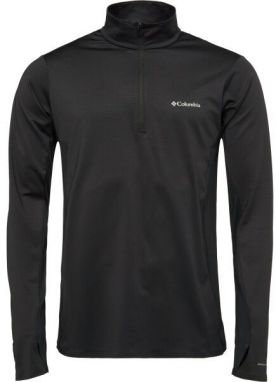 Columbia THREE PITCH HALF ZIP Pánske tričko, čierna, veľkosť