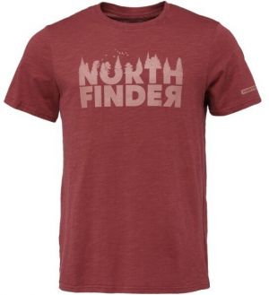 Northfinder JOSEF Pánske outdoorové tričko, vínová, veľkosť