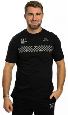 Kappa LOGO GERACER Pánske tričko, čierna, veľkosť