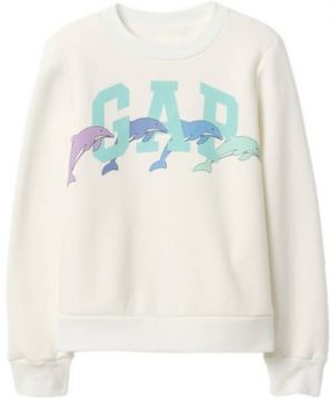 GAP LOGO CREW Dievčenská mikina, biela, veľkosť