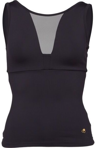 GOLDBEE SHAPING LONG TOP MESH Dámsky top, čierna, veľkosť