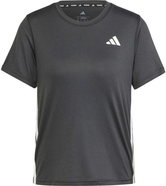 adidas WE 3-STRIPES CREW TEE Dámske tričko, čierna, veľkosť