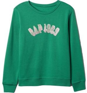 GAP V-SP25 LOGO Dámska mikina, zelená, veľkosť