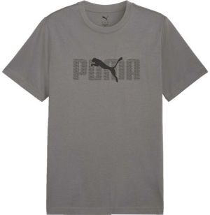 Puma ESSENTIALS LOGO LAB TEE Pánske tričko, sivá, veľkosť
