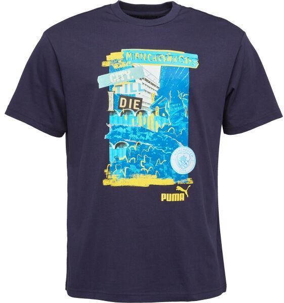 Puma MANCHESTER CITY FC NRGY+ TEE Pánske tričko, tmavo modrá, veľkosť