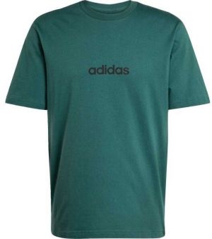 adidas ESSENTIALS SINGLE JERSEY EMBROIDERED LOGO Pánske tričko, tmavě zelená, veľkosť