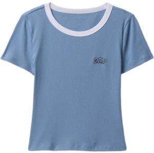 GAP SMALL LOGO RINGER Dámske tričko, svetlomodrá, veľkosť