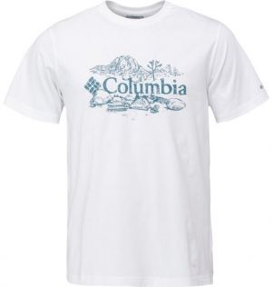 Columbia KETTLE RIVER GRAPHIC TEE Pánske tričko, biela, veľkosť