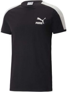 Puma T7 ICONIC TEE Pánske tričko, čierna, veľkosť