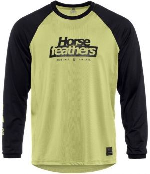 Horsefeathers SPIKE LS Pánsky cyklistický dres, svetlo zelená, veľkosť