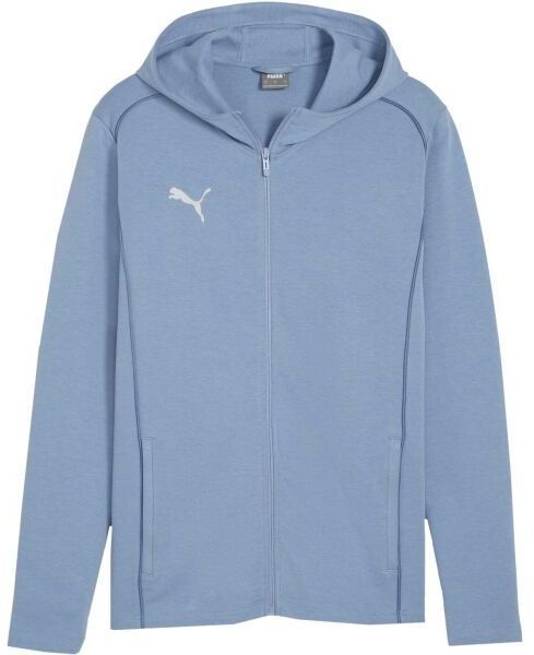 Puma TEAMFINAL CASUALS HOODED JACKET Pánska športová mikina, svetlomodrá, veľkosť