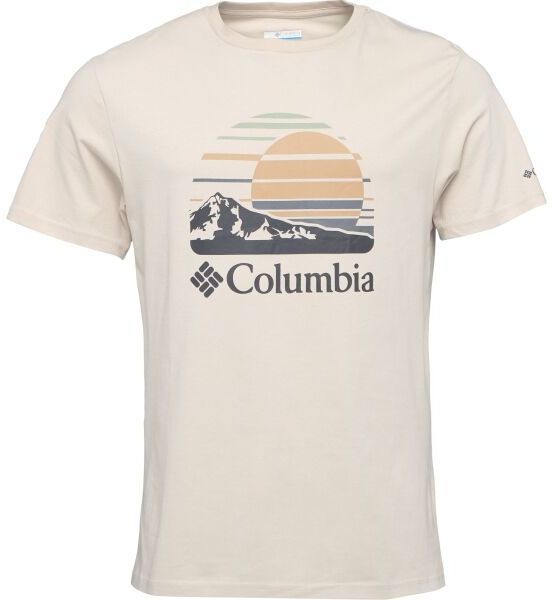 Columbia PATH LAKE GRAPHIC TEE II Pánske tričko, béžová, veľkosť