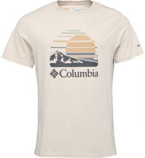 Columbia PATH LAKE GRAPHIC TEE II Pánske tričko, béžová, veľkosť