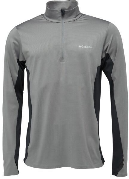 Columbia THREE PITCH HALF ZIP Pánske tričko, sivá, veľkosť