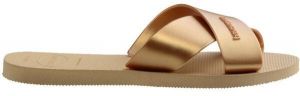 HAVAIANAS AQUA METALLIC Dámske žabky, zlatá, veľkosť 41/42