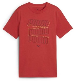 Puma ESSENTIALS LOGO LAB HOG TEE B Chlapčenské tričko, červená, veľkosť