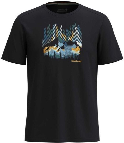 Smartwool VITAL PEAKS ACTIVE SHORT SLEEVE GRAPHIC TEE Pánske tričko, čierna, veľkosť
