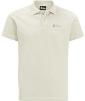 Jack Wolfskin ESSENTIAL POLO M Pánske tričko, biela, veľkosť
