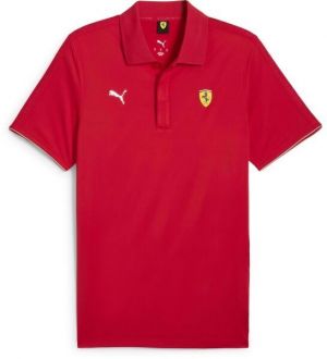 Puma FERRARI RACE CLOUDSPUN POLO Pánske polo tričko, červená, veľkosť