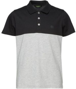 Lewro DUSTY Chlapčenské tričko s golierom, čierna, veľkosť 140-146