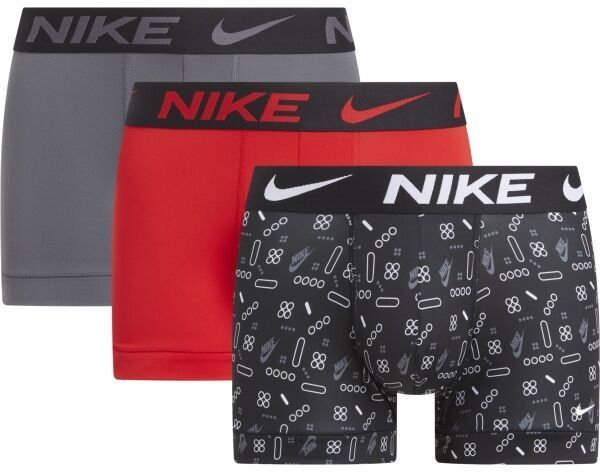 Nike DRI-FIT ES MICR TRUNK 3PK Pánske boxerky, tmavo sivá, veľkosť XXL