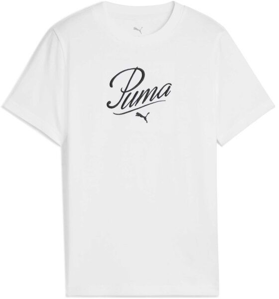 Puma ESSENTIALS SCRIPT TEE G Dievčenské tričko, biela, veľkosť