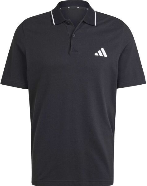 adidas PIQUE POLO Pánske tričko s golierom, čierna, veľkosť