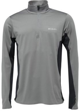 Columbia THREE PITCH HALF ZIP Pánske tričko, sivá, veľkosť