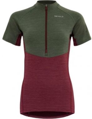 Devold STANDAL MERINO TEE ZIP NECK Dámske cyklistické tričko, červená, veľkosť