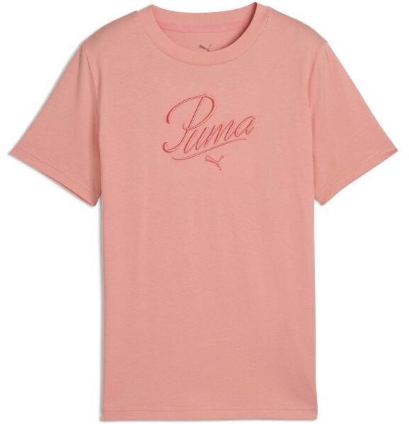 Puma ESSENTIALS SCRIPT TEE G Dievčenské tričko, ružová, veľkosť