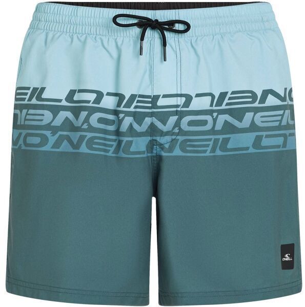 O'Neill CALI STRIPE 16'' Pánske plavecké šortky, tmavo zelená, veľkosť