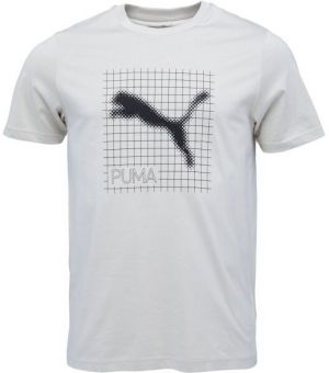 Puma TECH GRAPHIC TEE Pánske tričko, béžová, veľkosť
