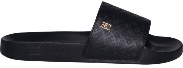 Tommy Hilfiger MONOGRAM POOLSIDE Dámske šľapky, čierna, veľkosť