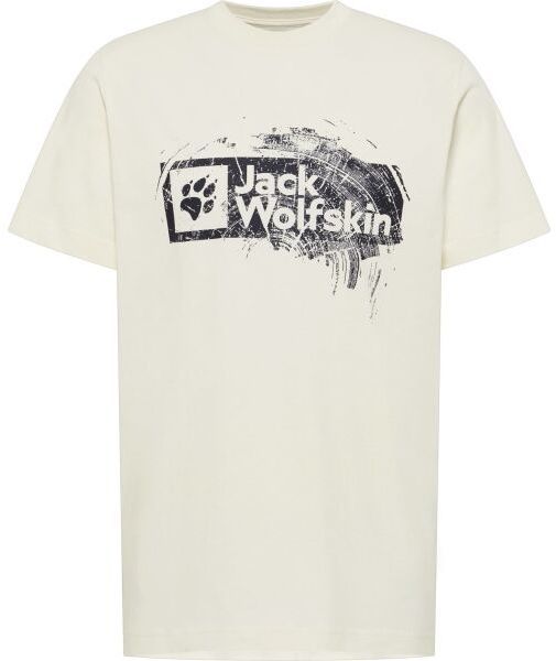 Jack Wolfskin BRAND T M Pánske tričko, biela, veľkosť