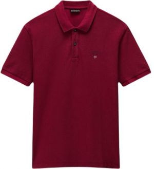 Napapijri ELBAS Pánske polo tričko, vínová, veľkosť