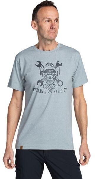Pánske oblečenie - Pánske tričká a polokošele - Šedá - KILPI SKULLY Pánske bavlnené tričko, sivá, veľkosť KILPI SKULLY Pánske bavlnené tričko, sivá, veľkosť
