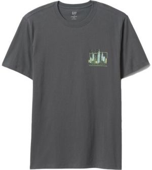 GAP NEW YORK CITY Pánske tričko, tmavo sivá, veľkosť