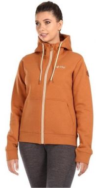 KILPI RAJANA Dámska bavlnená mikina, hnědá, veľkosť