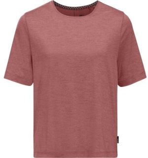 Jack Wolfskin TRAVEL T W Dámske tričko, červená, veľkosť