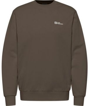 Jack Wolfskin ESSENTIAL CREWNECK M Pánska mikina, hnedá, veľkosť
